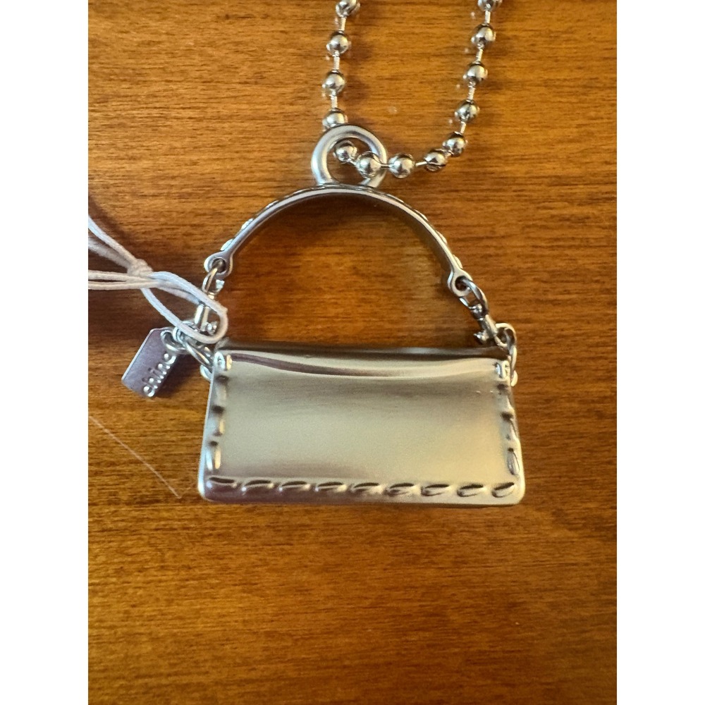 Coach 3D Tabby Bag Charm Women Silver Metal Mini Handbag Keychain CC039 New Tag - Picture 3 of 5